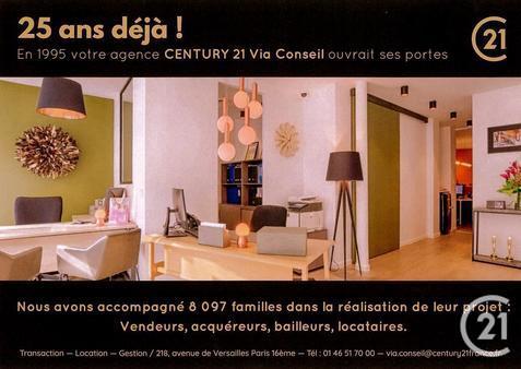 Appartement F2 à louer - 2 pièces - 40.39 m2 - PARIS - 75015 - ILE-DE-FRANCE - Century 21 Via Conseil 16Ème Appartement F2 à louer - 2 pièces - 40.39 m2 - PARIS - 75015 - ILE-DE-FRANCE - Century 21 Via Conseil 16Ème