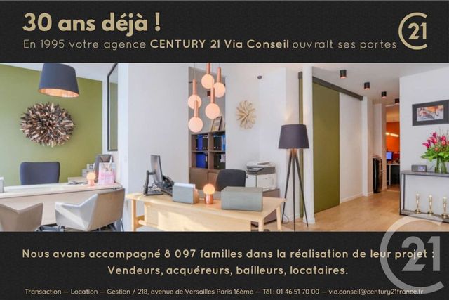 Appartement F4 à vendre - 4 pièces - 97.0 m2 - PARIS - 75016 - ILE-DE-FRANCE - Century 21 Via Conseil 16Ème