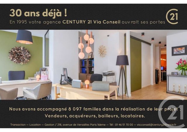 Appartement F3 à vendre - 3 pièces - 71.0 m2 - BOULOGNE BILLANCOURT - 92 - ILE-DE-FRANCE - Century 21 Via Conseil 16Ème