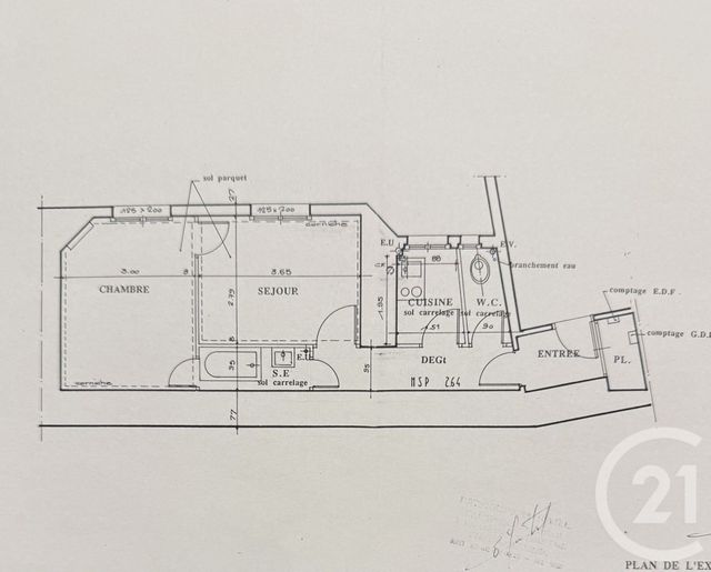 Appartement F2 à vendre - 2 pièces - 35.17 m2 - PARIS - 75016 - ILE-DE-FRANCE - Century 21 Via Conseil 16Ème