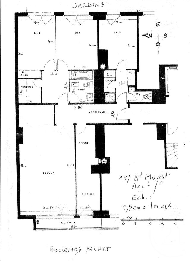 Appartement F4 à louer - 4 pièces - 117.1 m2 - PARIS - 75016 - ILE-DE-FRANCE - Century 21 Via Conseil 16Ème