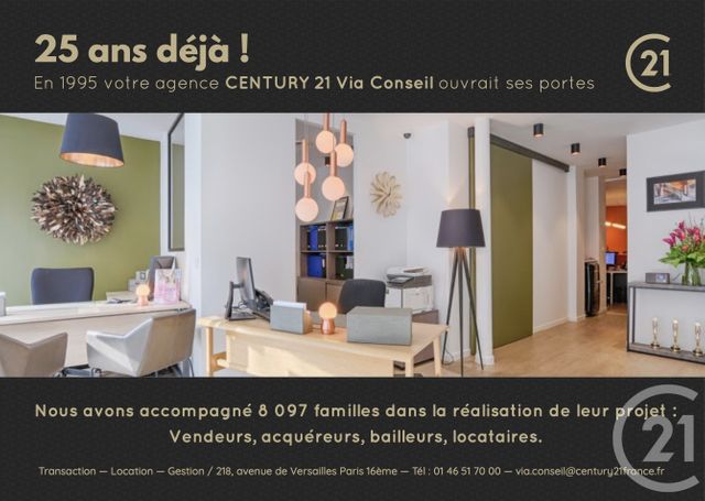 Appartement Studio à vendre - 1 pièce - 30.0 m2 - PARIS - 75016 - ILE-DE-FRANCE - Century 21 Via Conseil 16Ème